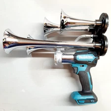 Makita 18v Quad Chrome Drill Impact Sports Boat Air Train Horn Compressor