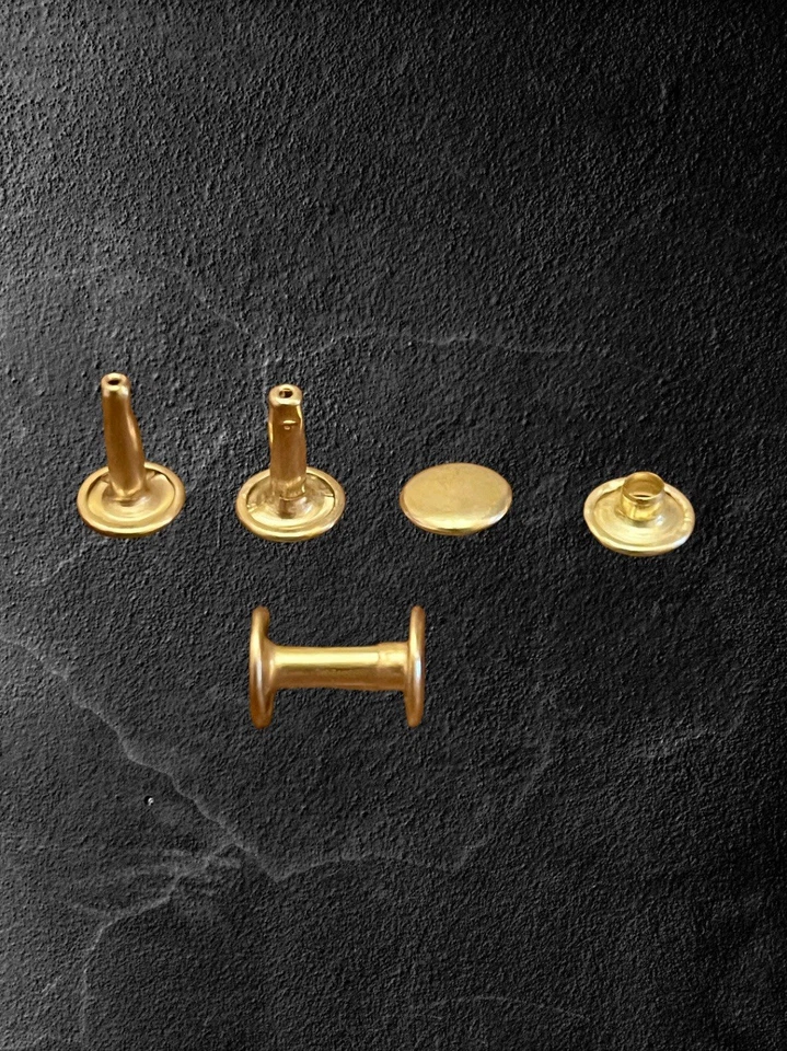 100 Double Cap Rivets Solid Brass Pack Of 100 Set - Image 2 of 4