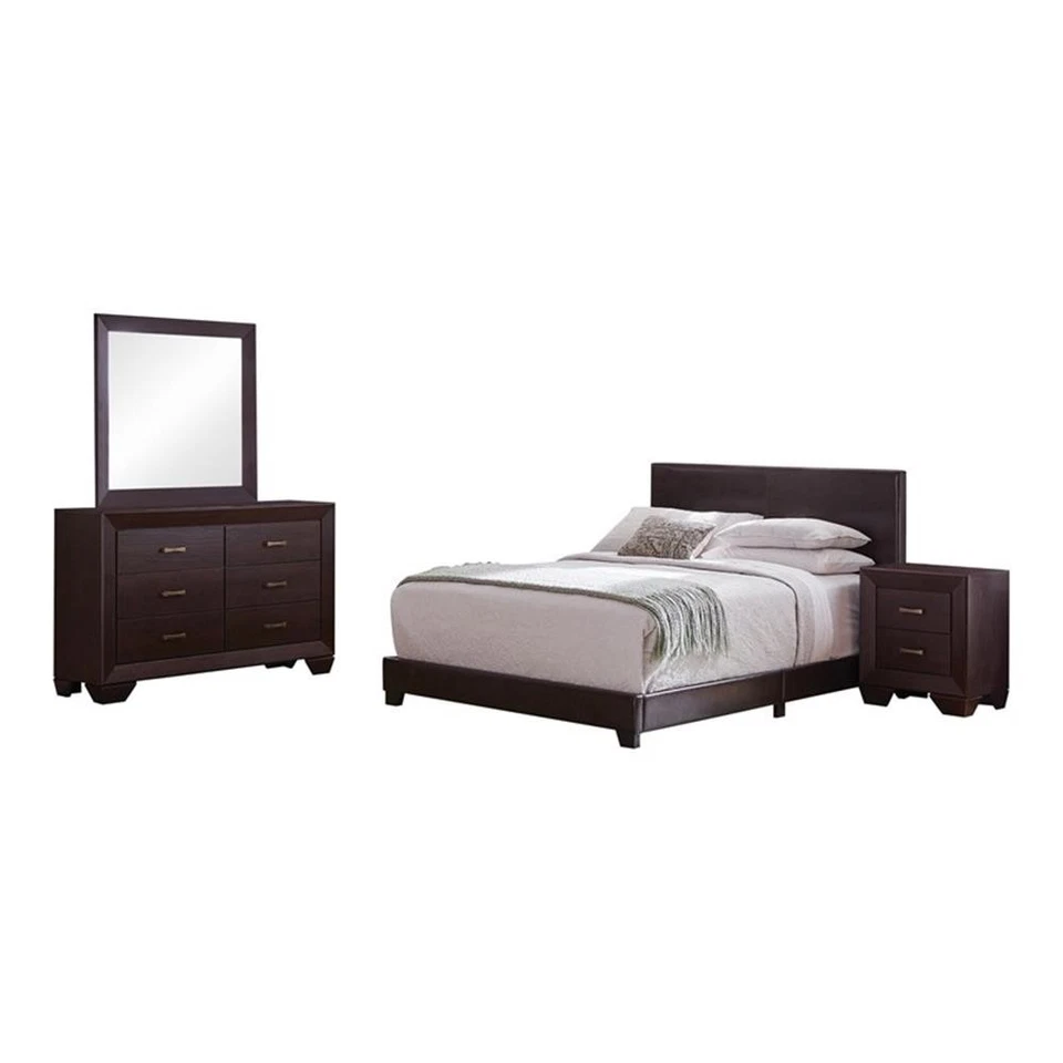 Coaster Dorian 4-piece Wood California King Bedroom Set in Brown and Dark Cocoa - Image 2 of 4