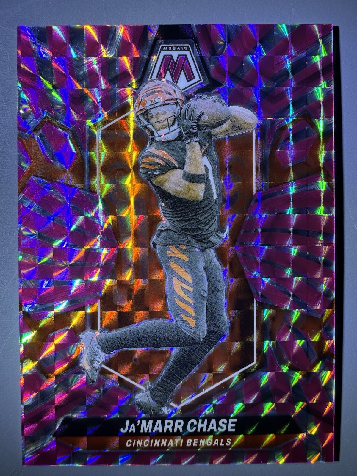 2024 Panini Mosaic Pink Swirl Prizm Ja’marr Chase (07/13) #45