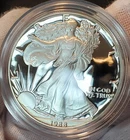 1988-S PF CAMEO DEEP MIRRORS PROOF AMERICAN SILVER EAGLE 1 OZ .999 FINE SILVER