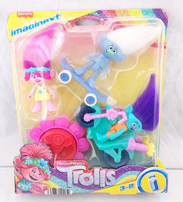 Fisher-Price Imaginext DreamWorks Trolls Toys Sparkle & Roll Pack Poppy Branch