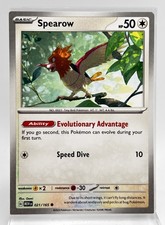 ERRORE Taglio Quadrato Spearow 021/165 Carta Pokémon 2023 Scarlatto e Viola 151