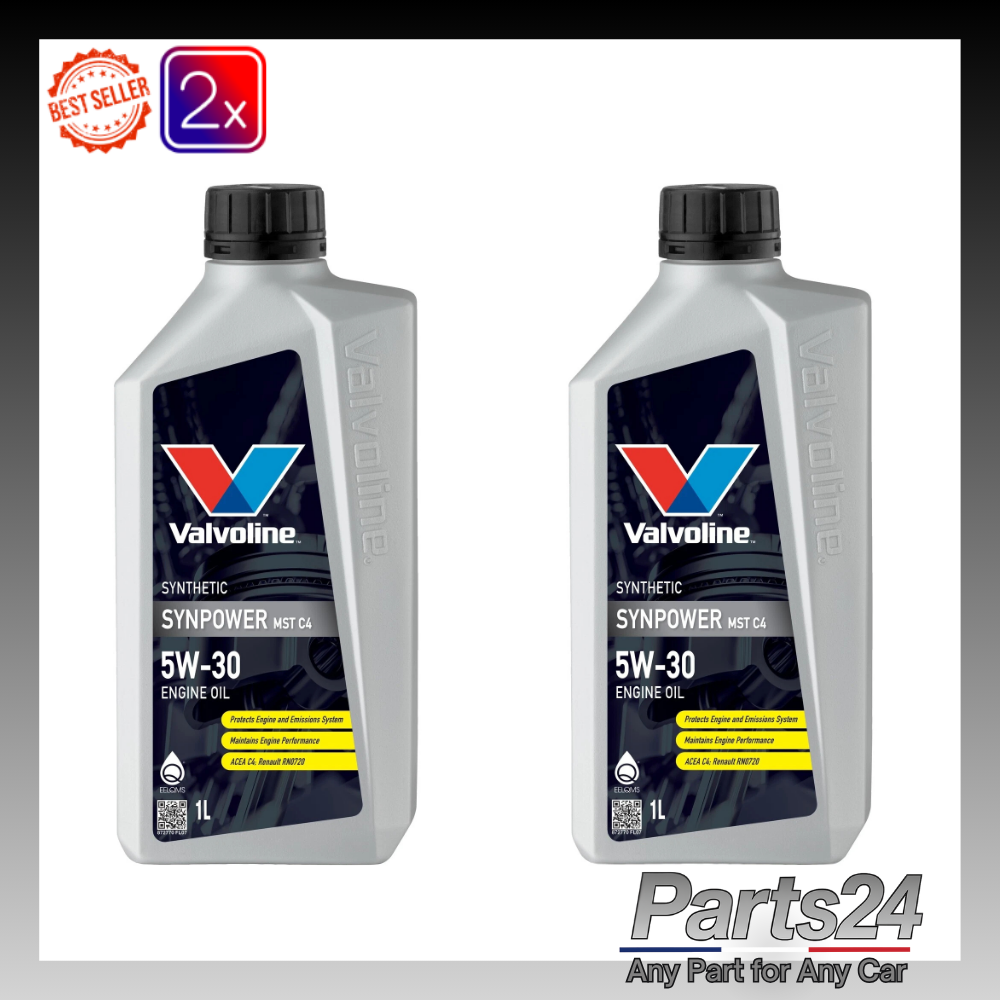 2x Valvoline SynPower MST C4 5W-30 5W30 Fully Synthetic Engine Oil - 1L