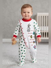 Vintage 1998 Looney Tunes Christmas Footed Romper Sleeper Sleeper Size Small