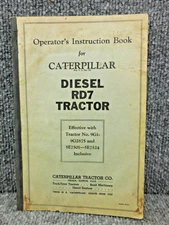 Factory CAT Caterpillar RD7 Dozer Tractor 9G 5E Operators Instruction Manual