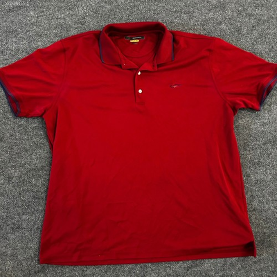 #ad #ad Greg Norman Polo Mens Size XL Red Play Dry Golf Shirt Short Sleeve Shark Logo $18.00