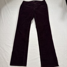 PANTS CORDUROY SKINNY Loft WOMENS 4/27 High Rise Burgundy