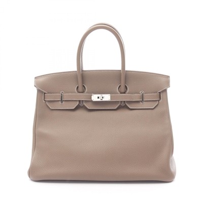 HERMES Birkin 35 Handbag Togo leather Etoupe Gray Brown Used Women R SHW