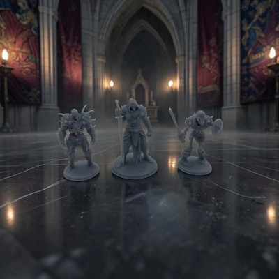 TTRPG Tabletop Skeleton Warrior Miniatures Roleplaying Pathfinder