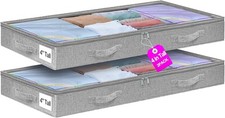 4 inches Under Bed Storage Containers Low Profile Underbed Storage NO STRUCTURE