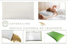 Cuscino Naturale in Pula Di Farro Cotone/Lino Guanciale Imbottitura Biologica