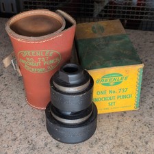 Greenlee No. 737 (MPN 737) Knockout Punch Set 1-1/2 & 2 in Conduit Case Box