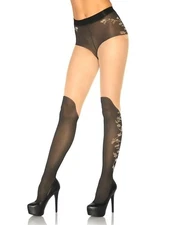 Leg Avenue Floral Panty Over The Knee Tights [7316]