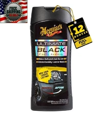 Meguiars Car Black Plastic Restorer Fluid 12 oz Ultimate Trim Protect Restore