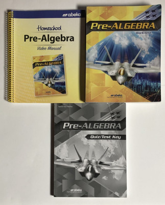 ABeka 8th grade PRE ALGEBRA 8 Student Textbook Text Test Quiz Key Video Manual