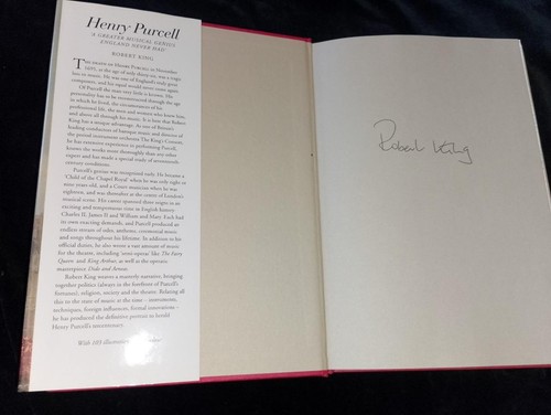 Henry Purcell by Robert King SIGNED COPY Baroque music composer history HBDJ - Picture 3 of 9