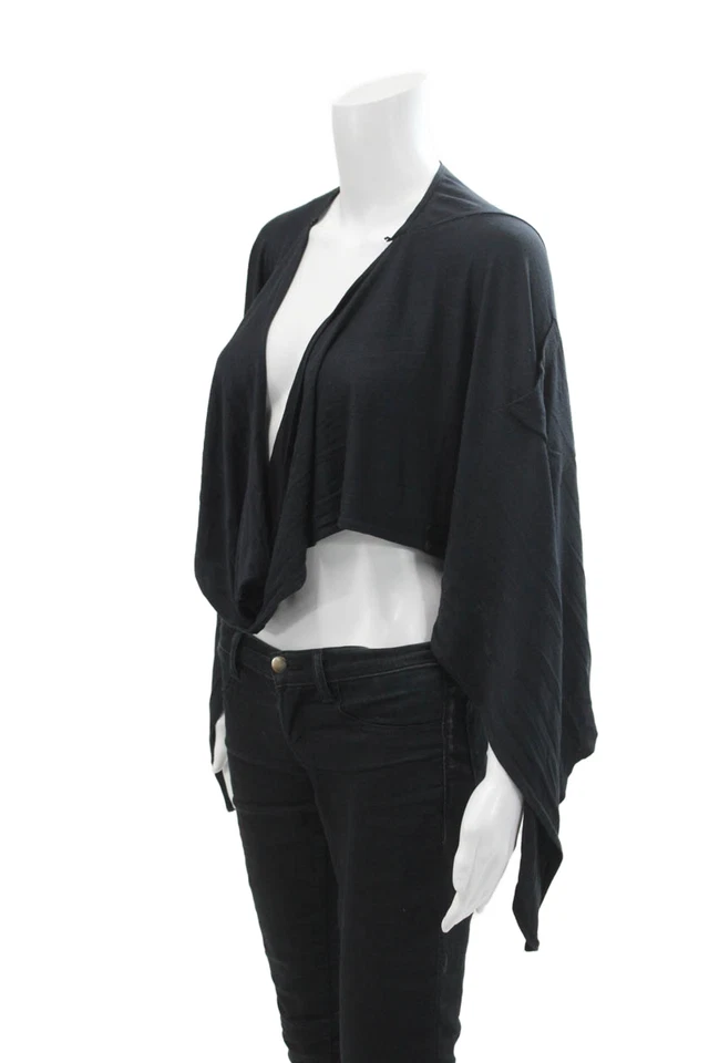 DKNY Womens Jersey Textured Pullover Sleeveless Blouse Navy Blue Size S - Image 2 of 4