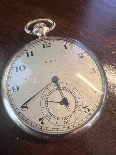 Vintage Elgin Watch Co. Pocket Watch Model 384 17 Jewel Size 12S Hinged case