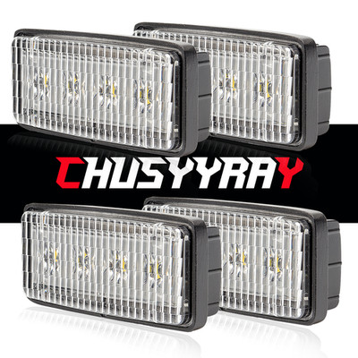4pc LED Upper Cab Light Fit For Deere 8000 Series: 8100, 8200, 8300