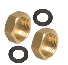 FEMALE BLANKING CAP WASHING MACHINE RADIATOR VALVE + WASHERS x2