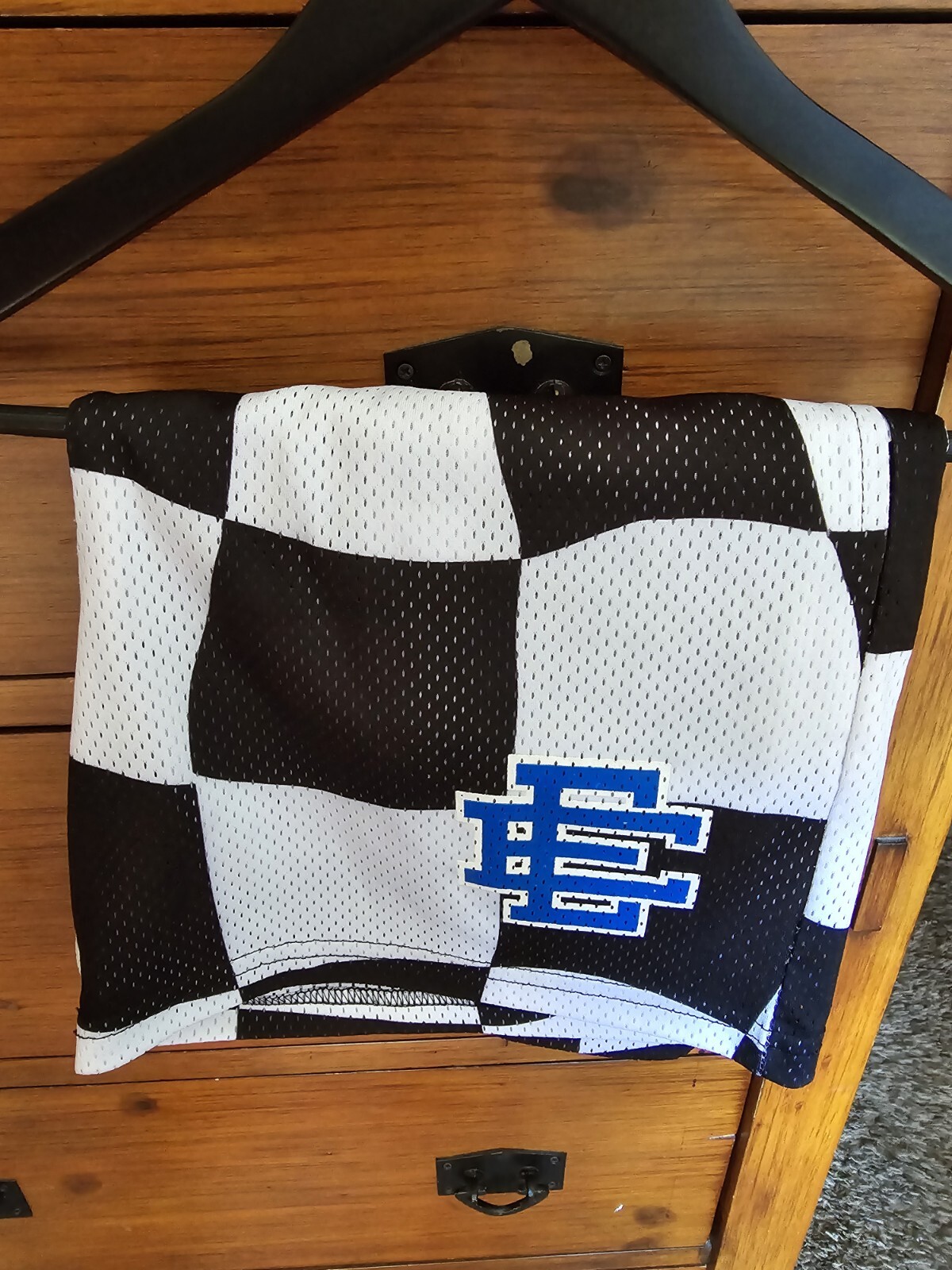 Eric Emanuel EE Basic Short NASCAR Checkered Flag… - image 1