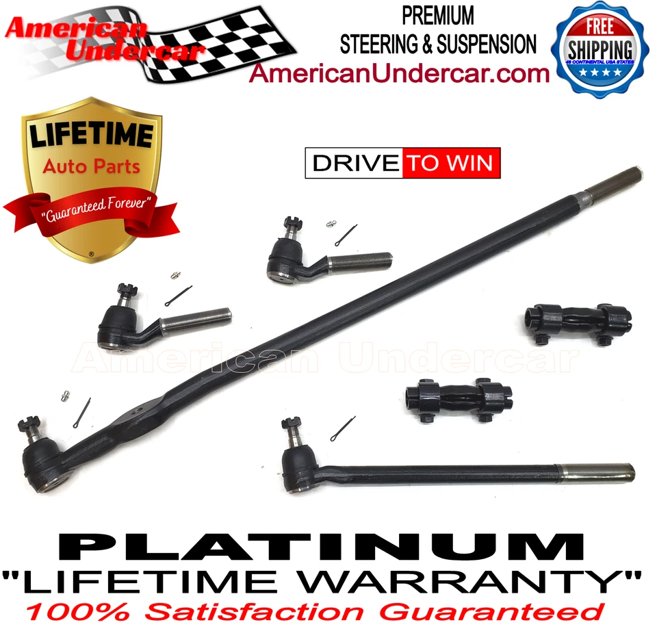 Lifetime Ford F250 Tie Rod Drag Link Sleeve Steering Kit 1985 - 1994 4x4 - Image 2 of 4
