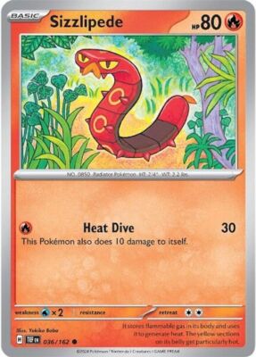 Pokemon Sizzlipede (36/224) Temporal Forces NM