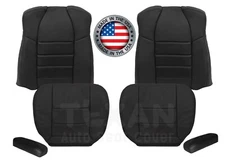 For 2004 - 2007 Ford F250, F350 Lariat Extended Cab XLT Leather Seat Cover Black