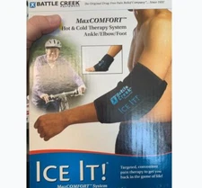 Gel Ice Pack Wrap Foot Ankle Elbow Hot Cold Reusable Injury Pain Relief Therapy