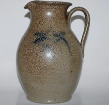 Vintage Vernon Owens Jugtown Ware Pottery Salt Glaze Pitcher Signed NC