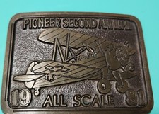 1981 Vintage PIONEER Second Annual All Scale Airplane Aviation Belt Buckle RARE