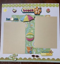 Beach-12 x 12 premade scrapbook page