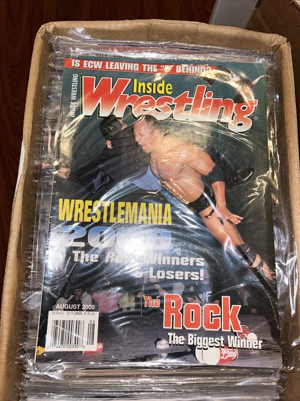 Inside Wrestling Magazine August 2000 WrestleMania 2000 The Rock Shane McMahon 