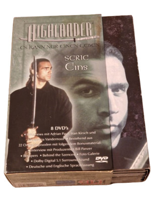 Highlander Serie Eins Staffel 1 - 8 DVDs Erstauflage von MiB DVD Box