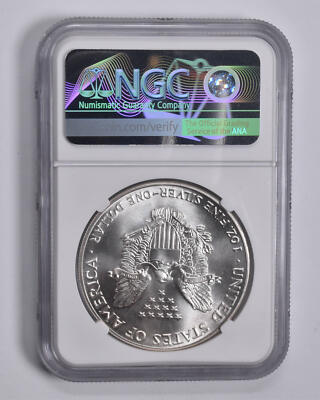 鶴*様 1986年アメリカンイーグルプルーフ銀貨 1986 American Silver Eagle $1 BU Brilliant Uncirculated NGC Brown