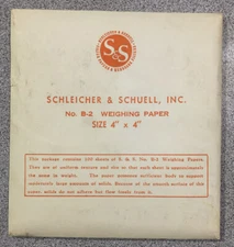 NEW SCHLEICHER & SCHUELL INC. B-2 4" X 4" WEIGHING PAPER