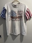 Vintage Harley Davidson 95th Anniversary T-Shirt Men Large USA Flag Sleeves 1997