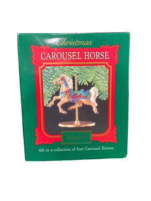 Hallmark Christmas CAROUSEL HORSE ''GINGER'' Collector's Series #4 1989 NEW