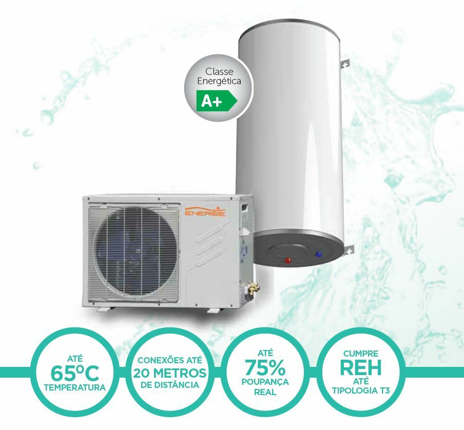 Bomba de Calor de Pared Producción de Agua Caliente Sanitária 160 litros Economi