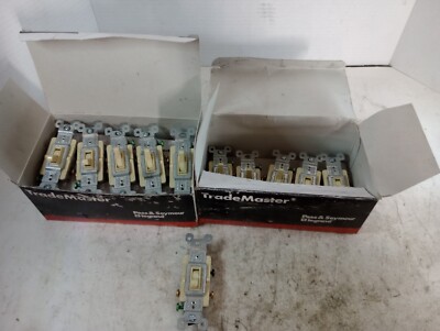 Pass & Seymour 663-IG, Lot of 16 3 Way Ivory Toggle Switch