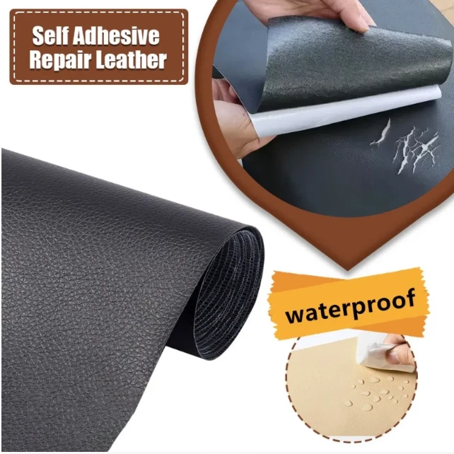 Parche autoadhesivo cinta de reparación de cuero para asientos de coche sofá chaquetas parche Foto 2 de 4