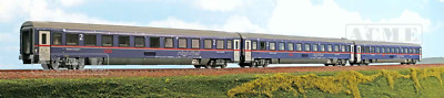 ACME 55341 3er Set Wagen ''Nightjet'' Nightjet Lackierung blau rote/graue Streifen,