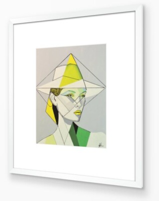 ''Fragmented Elegance''.  An Original Acrylic Painting. Minimalistic style.