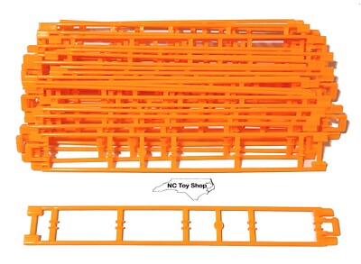 24 NEW K'NEX Neon Orange Roller Coaster Track Pieces 8'' Straight Micro Part KNEX