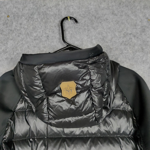 Mackage Jacket Mens Size Medium 38 Black Down Hooded Puffer Pockets Ski Coat - Picture 3 of 13