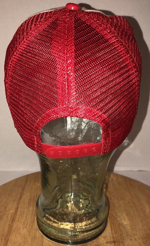 Casquette Trucker Vintage Knapp Shoes Années 70/80 - Rouge Et Blanc - Snapback Ajustable Avec Patch Rare - Occasion