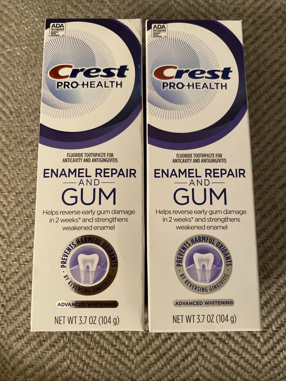 (2) Crest ProHealth Enamel Repair And Gum Advanced Whitening