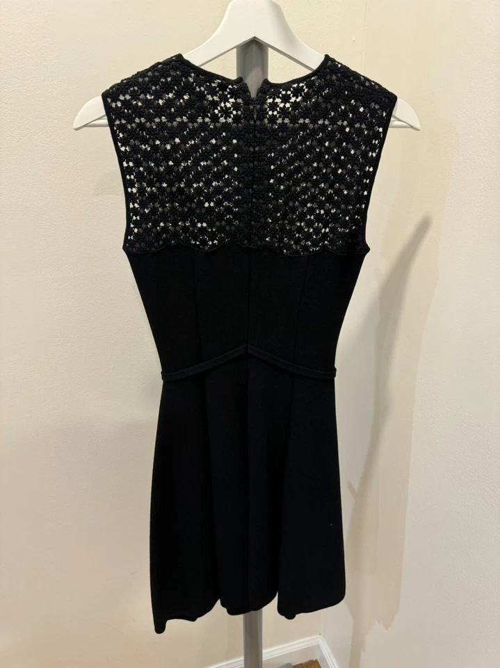 Giambattista Valli cocktail Mini Dress- A Line Mock Sleeveless Black- XXS - Image 4 of 4