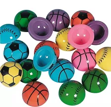 Fun Express Vinyl Sport Ball Poppers ~ Pack of 24 ~ Assorted colors ~ 1.25 inch